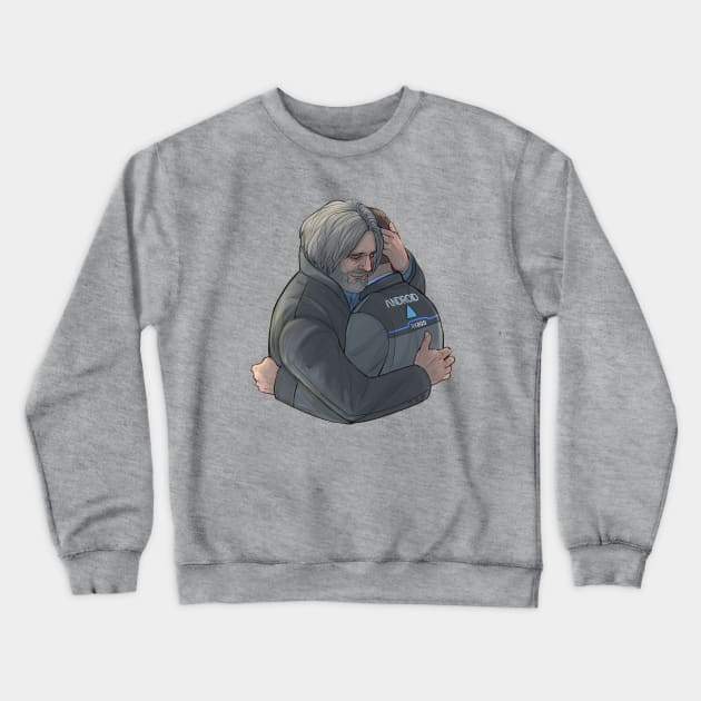 Hank and Connor hug Crewneck Sweatshirt by Julientel89